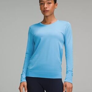 Lululemon Swiftly Tech Long Sleeve Shirt 2.0, Aqua, Size 6